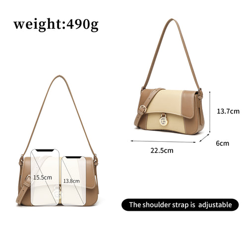 Gelanni Hourglass Bag - Grey & Apricot